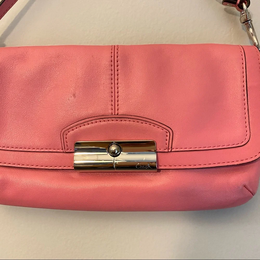 Coach 48986 Kristin Genuine Leather Flap Wristlet